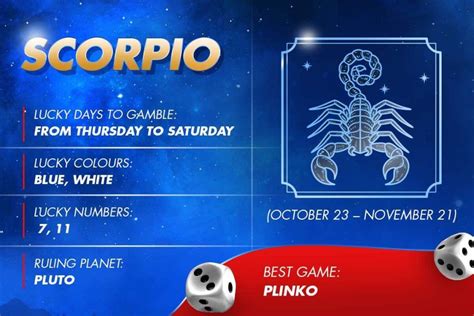 scorpio lucky days to gamble|is today my lucky day.